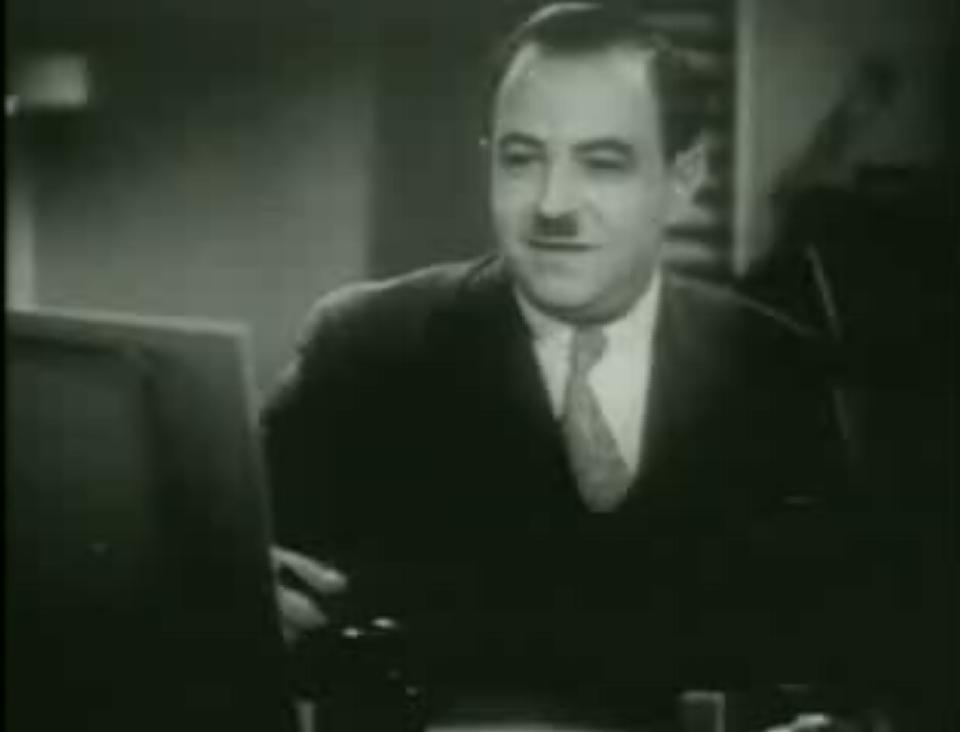 Max Fleischer. Screenshot aus dem Film "Betty Boop's rise to fame" (1934), in dem er sich selbst spielte. Quelle: Wikimedia Commons, Lizenz: gemeinfrei