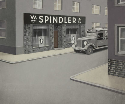 Gemalter Entwurf für einen Werbefilm für Wäscherei Spindler. ©DIAF/Sammlung J. P. Storm