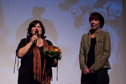 Programmpreis der DEFA-Stiftung 2007 für das DIAF: Sabine Scholze (l.) und Angela Klemm. ©DEFA-Stiftung/Annett Ahrends