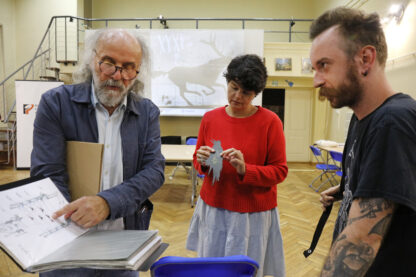 Jacek Adamczak (l.) beim Animationsfilm-Workshop in Lanckorona 2023. ©Internationaler Workshop