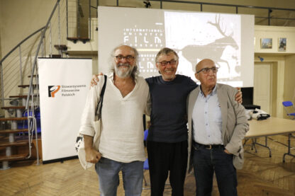 Dozenten des Animationsfilm-Workshops in Lanckorona 2023: Jacek Adamczak (v. l.), Otto Alder, Jerzy Kucia. ©Internationaler Workshop