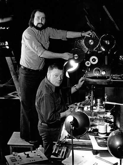 Hans Moser (r.) und Thomas Rosié im eigenen Studio Anfang der 1980er Jahre. ©Hans Moser/Thomas Rosié