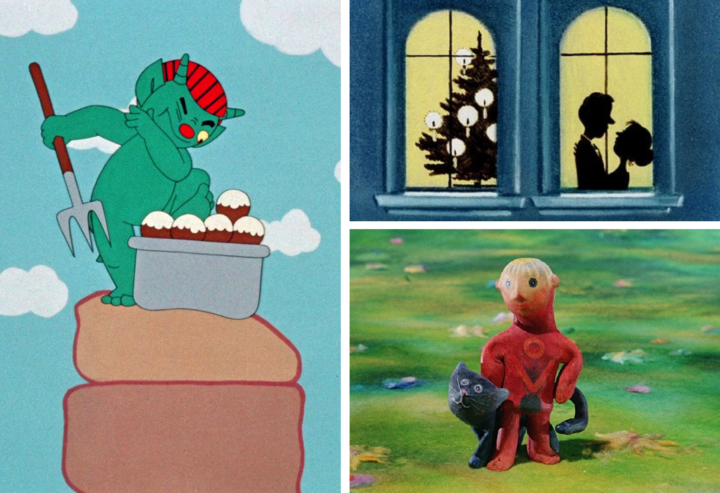 Alarm im Kasperletheater (l.), Einsamkeit (o. r.), Peter und der Wolf. ©DEFA-Stiftung/Werner Baensch/Helmut Krahnert/Rolf Hofmann