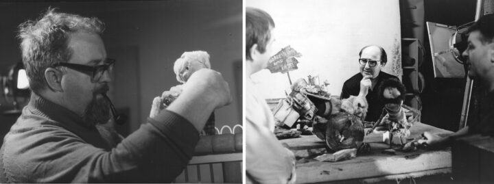 Während sich der eigentlich auch aus der DDR stammende Herbert K. Schulz (l.) in den 1960er und 70er Jahren in West-Berlin mit eigenem kleinen Trickfilm-Studio gut etablieren kann, erlangt sein Kollege Kurt Weiler zur selben Zeit mit der Arbeit in verschiedenen DDR-Animationsfilmstätten Bedeutung und Anerkennung. ©DIAF/Nachlass Schulz/Küssner (l.), DIAF/Nachlass Weiler (r.)