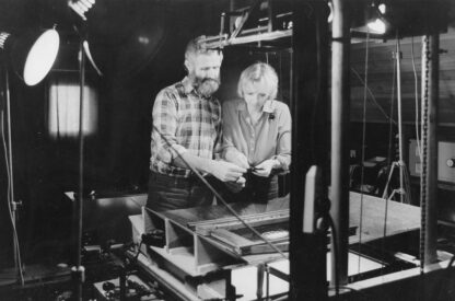 Petra und Jörg Herrmann im Dachboden-Atelier, 1983. ©Jörg Herrmann