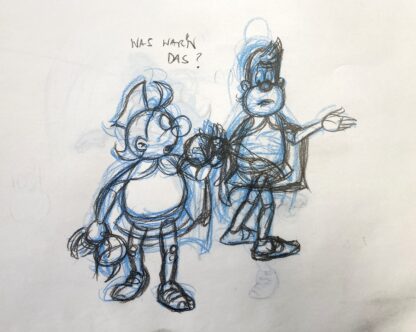 Vorzeichnung aus Dig, Dag und Ritter Runkel, Peter Wohlfeil, D 1995. ©DIAF/Tröger